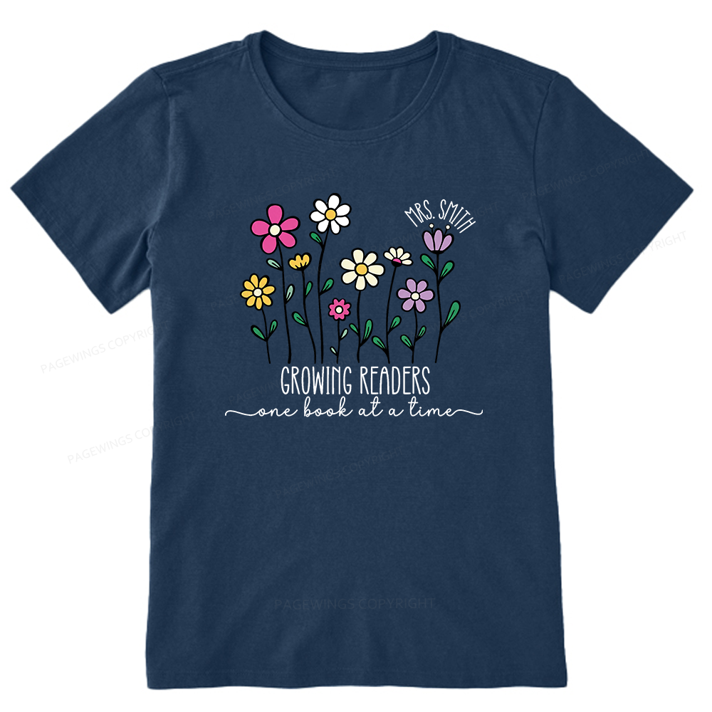 Pagewings Personalized Reading Teacher Bookish Unisex Classic T-shirt