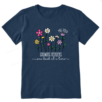 Pagewings Personalized Reading Teacher Bookish Unisex Classic T-shirt