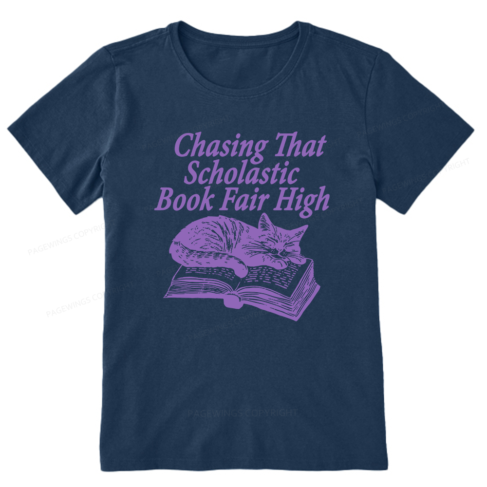Pagewings Chasing That Scholastic Book Fair High Unisex Classic T-shirt