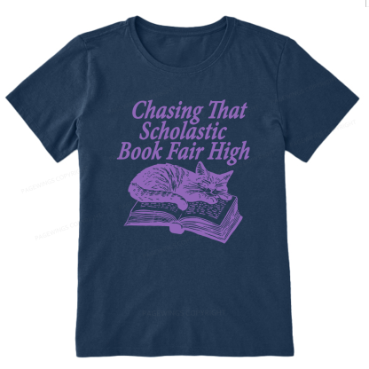 Pagewings Chasing That Scholastic Book Fair High Unisex Classic T-shirt