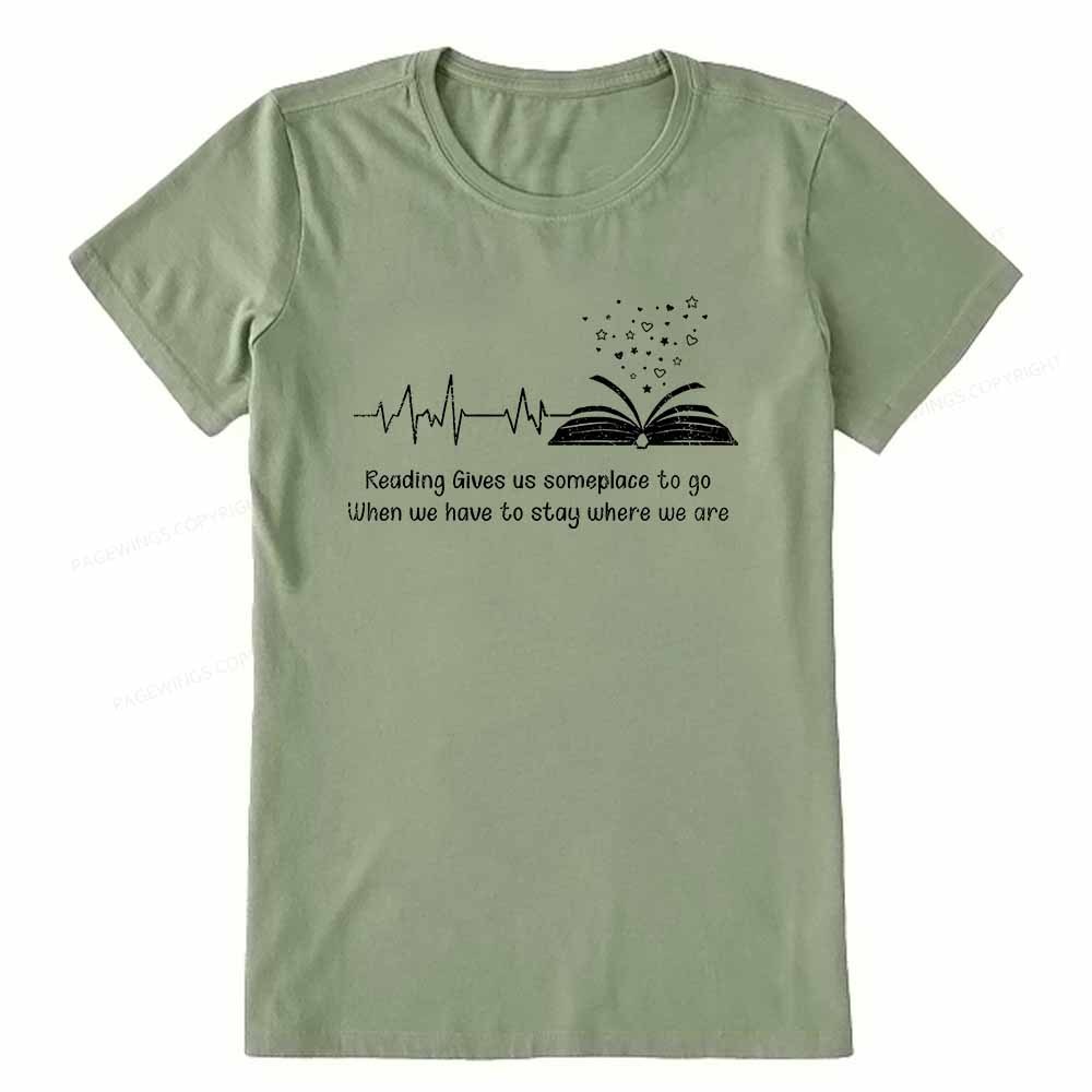 Pagewings Book Lovers Reading Reading Book Unisex Classic T-shirt