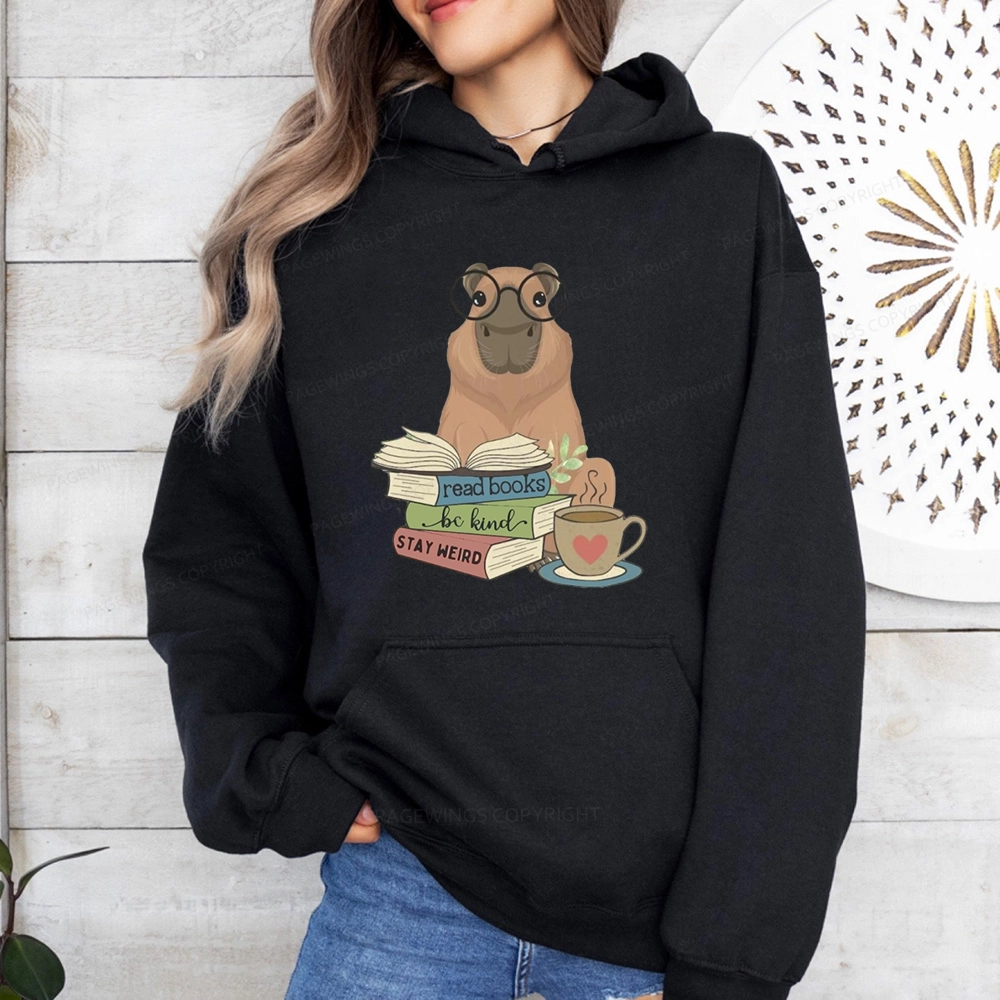 Pagewings Capybara Reading Unisex Classic Hoodie