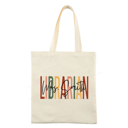 Pagewing Personalized Librarian Tote Bag