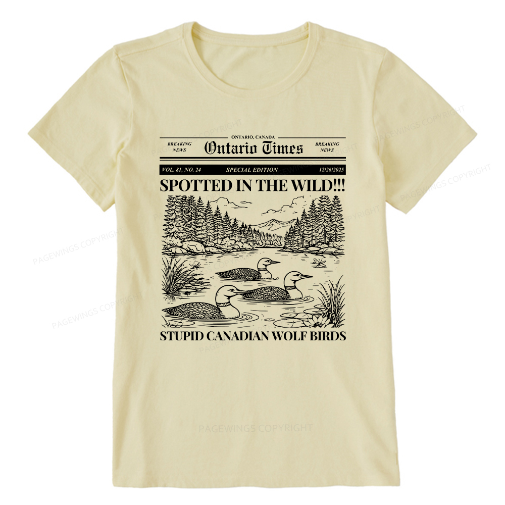 Pagewings Stupid Canadian Wolf Bird Unisex Classic T-shirt