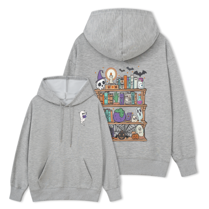 Pagewings  Ghost Book Reader Halloween Unisex Classic Hoodie