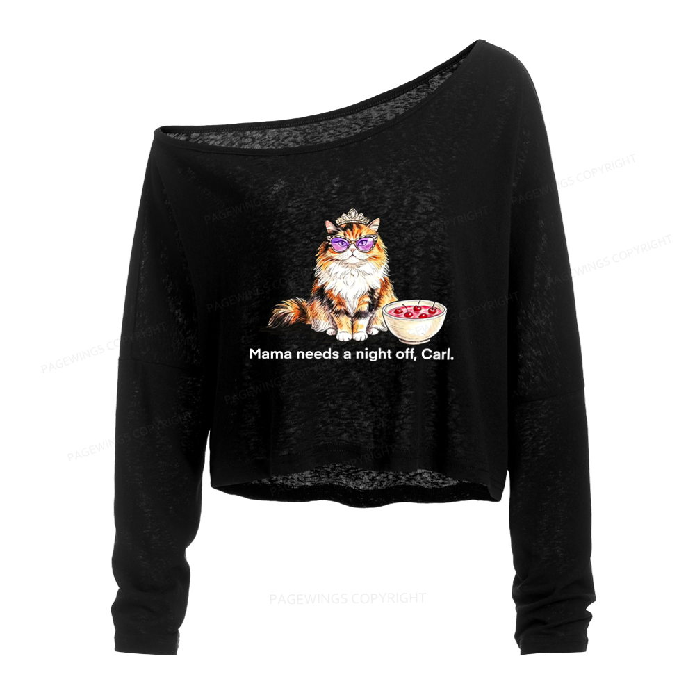 Pagewings Sci Fi Bookish Slouchy Long Sleeve Off Shoulder T-shirt