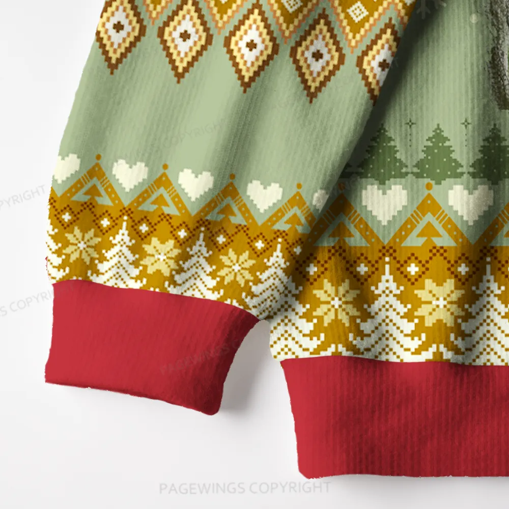 Pagewings Frogs Love Reading Unisex Ugly Knit Sweatshirt