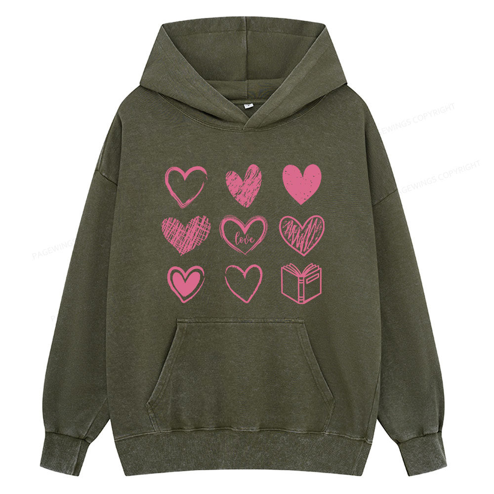 Pagewings To Love And Learn How To Be Loved Unisex Washed Hoodie