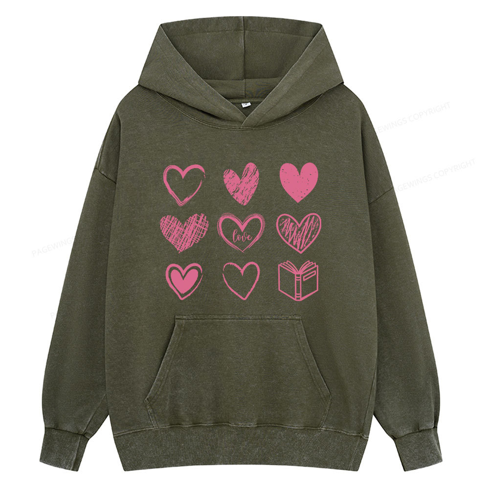 Pagewings To Love And Learn How To Be Loved Unisex Washed Hoodie