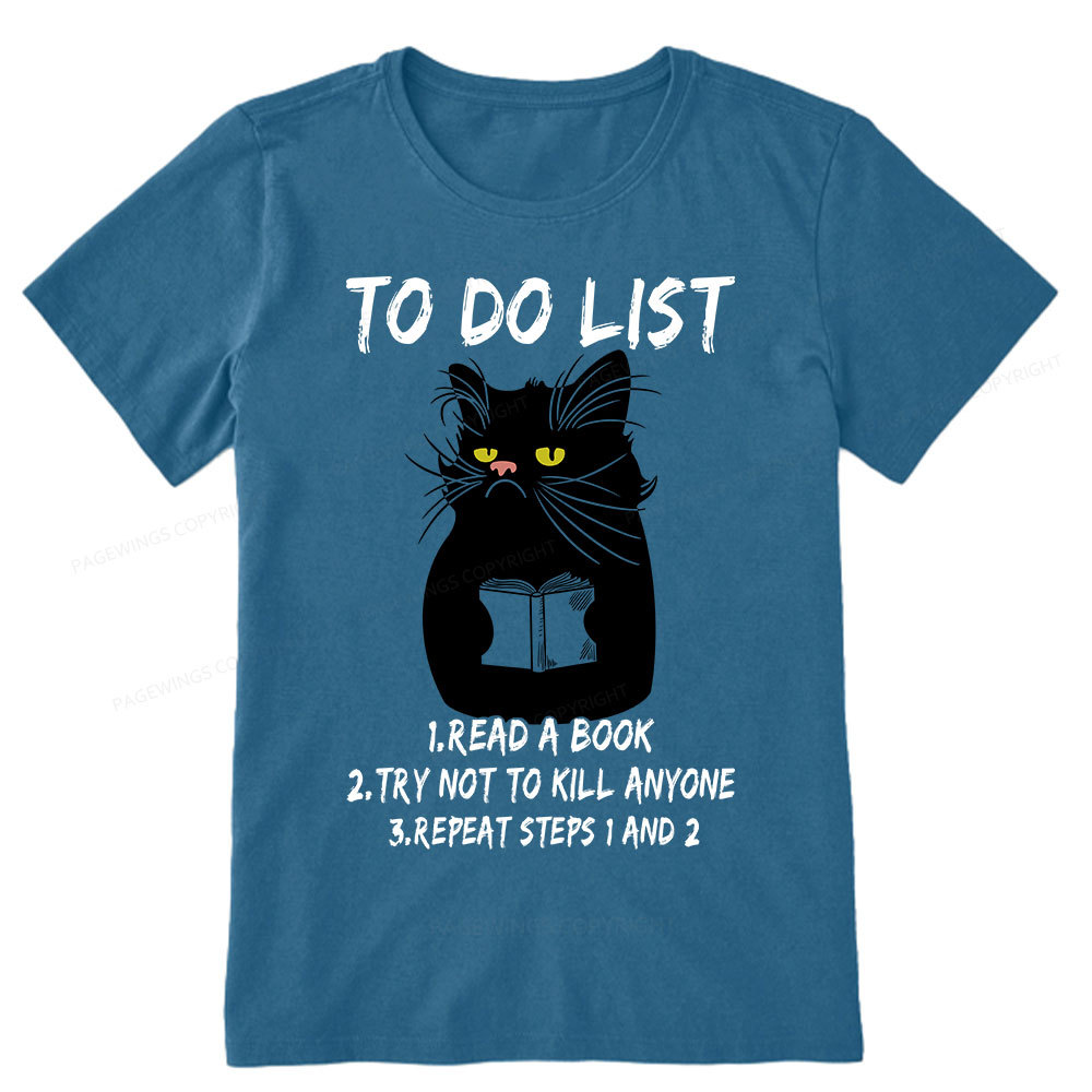Pagewings Black Cat To Do List  Unisex Classic T-shirt