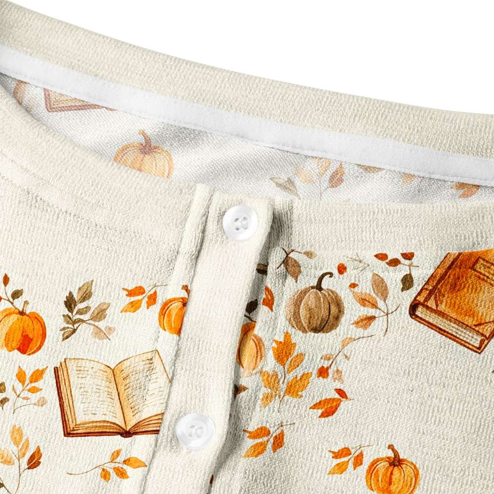 Pagewings Ghosts Love Reading Crew Neck Cardigan Sweaters