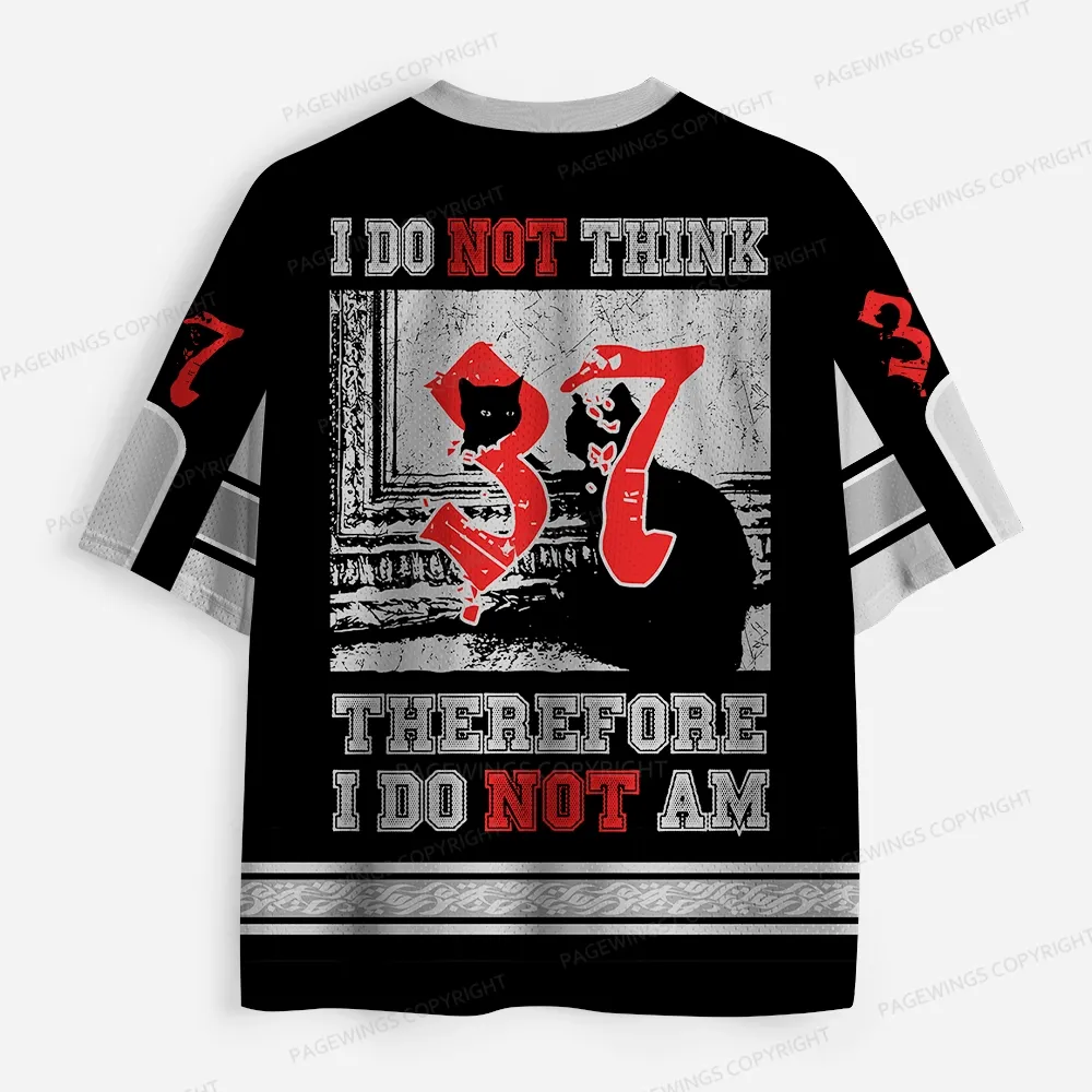 Pagewings I Do Not Think Therefore I Do Not Am Unisex Mesh Jersey