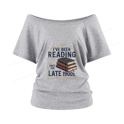 Pagewings Vintage Reading Since Late 1900s Women Off Shoulder T-shirts