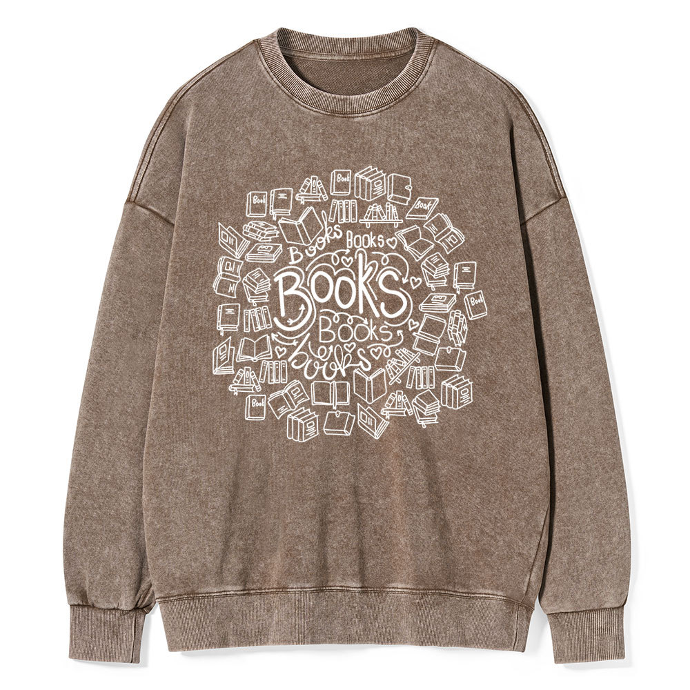 Pagewings Book Lover Unisex Washed Sweatshirt