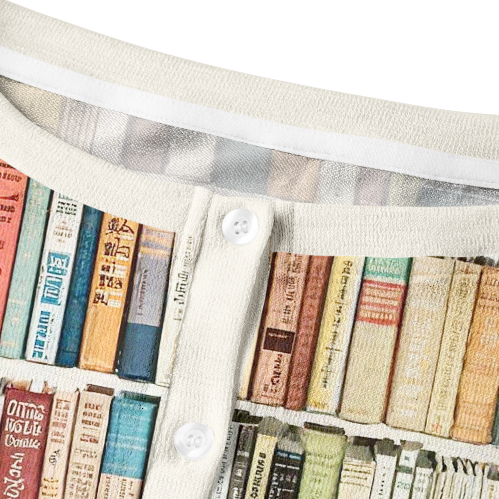 Pagewings Bookish Vibe Crew Neck Cardigan Sweaters