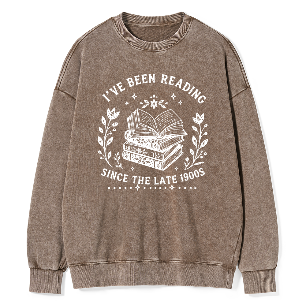 Pagewings I’ve Been Reading Since The Late 1900s Unisex Washed Sweatshirt