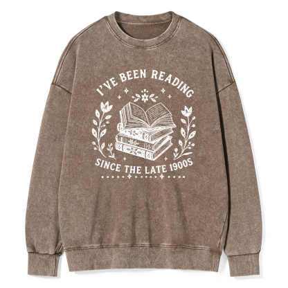 Pagewings I’ve Been Reading Since The Late 1900s Unisex Washed Sweatshirt