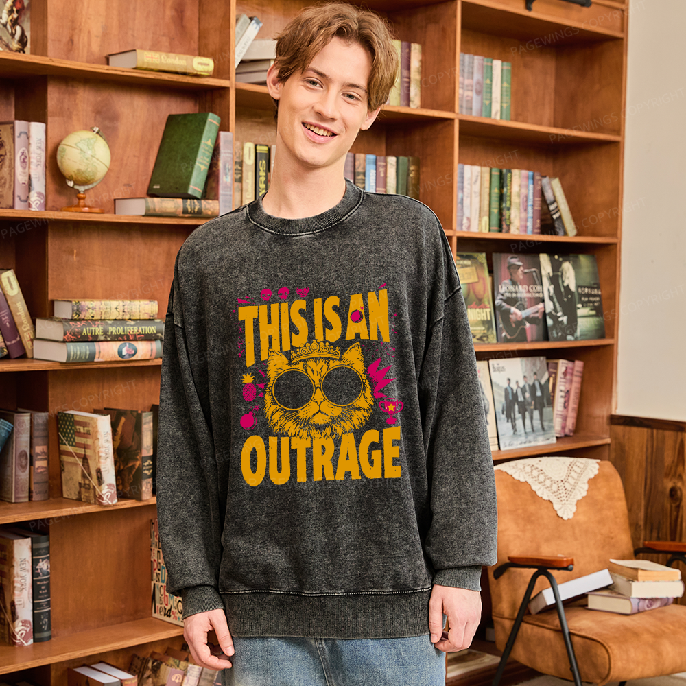 Pagewings Sci-Fi Bookish Unisex Washed Sweatshirt