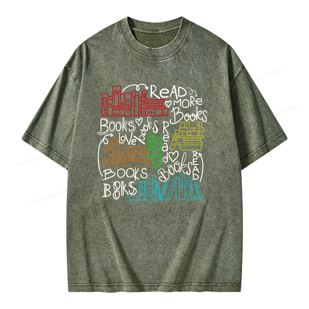 Pagewings Reading Week Shirt For Teachers & Read America Unisex Washed T-shirt