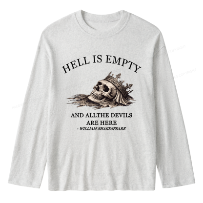 Pagewing Hell Is Empty Unisex Lightweight Long Sleeve T-Shirt