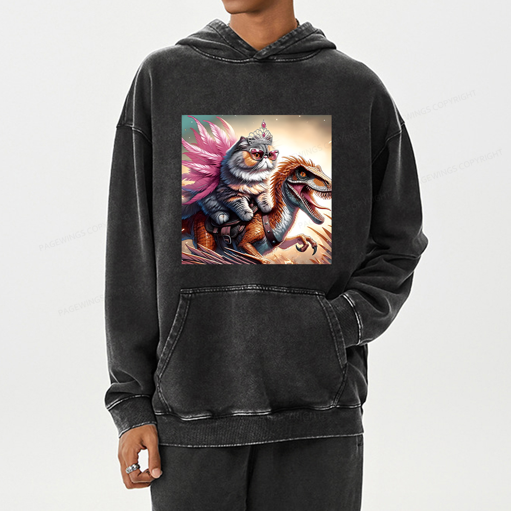 Pagewings Dungeon Crawler Unisex Washed Hoodie