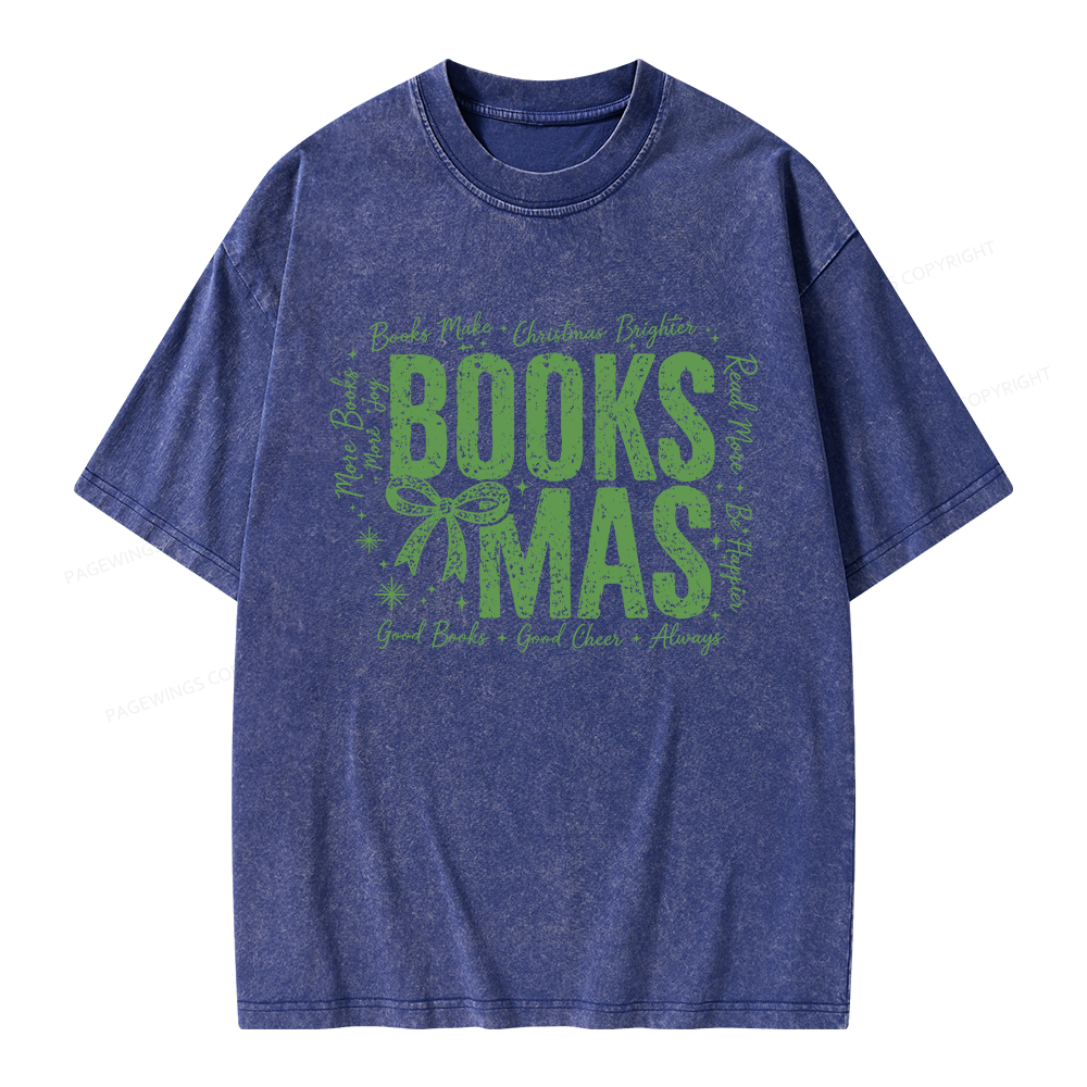 Pagewings Booksmas Unisex Washed T-shirt