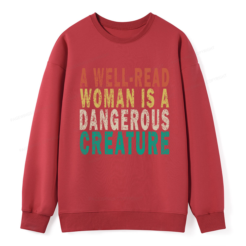 Pagewings A Well-Read Woman Is A Dangerous Creature Unisex Classic Sweatshirt