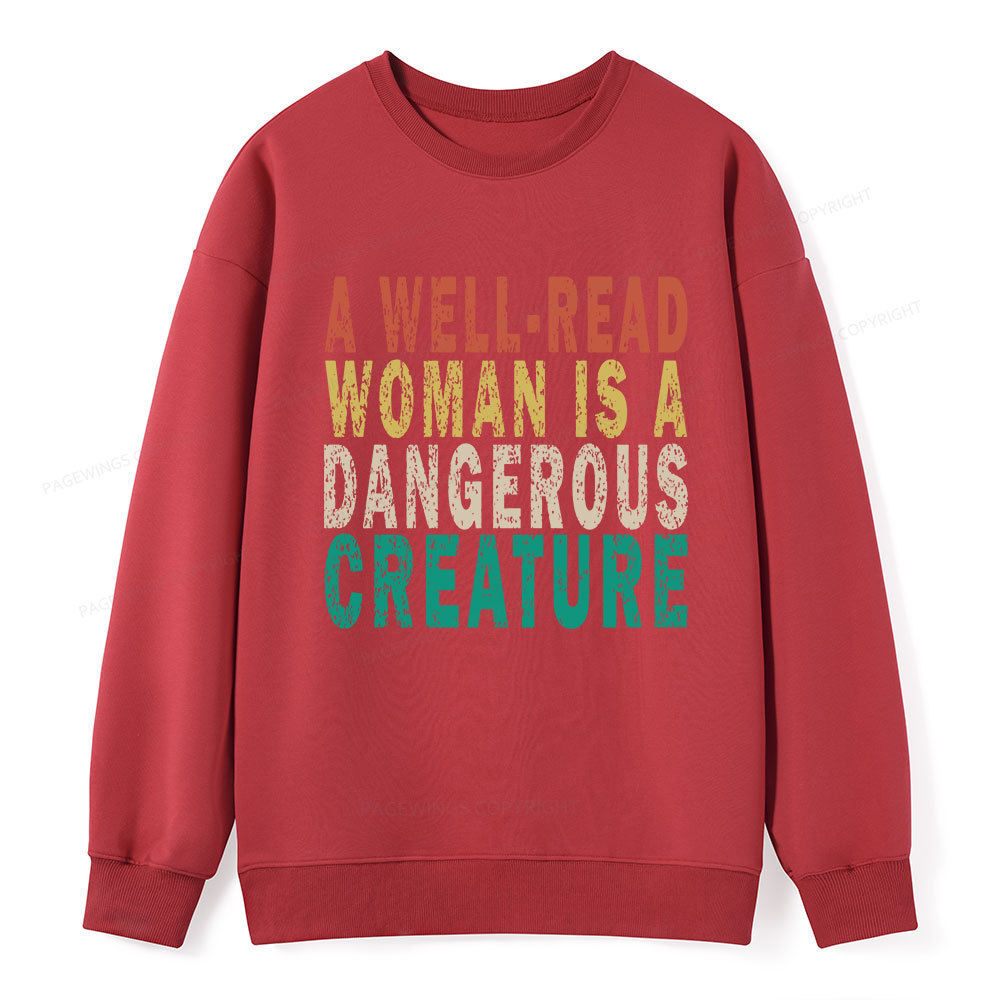 Pagewings A Well-Read Woman Is A Dangerous Creature Unisex Classic Sweatshirt