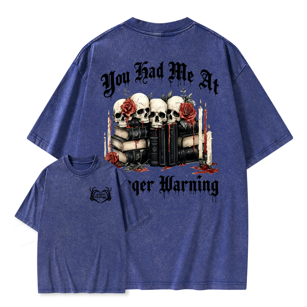 Pagewings Dark Romance Smut Unisex Washed T-shirt