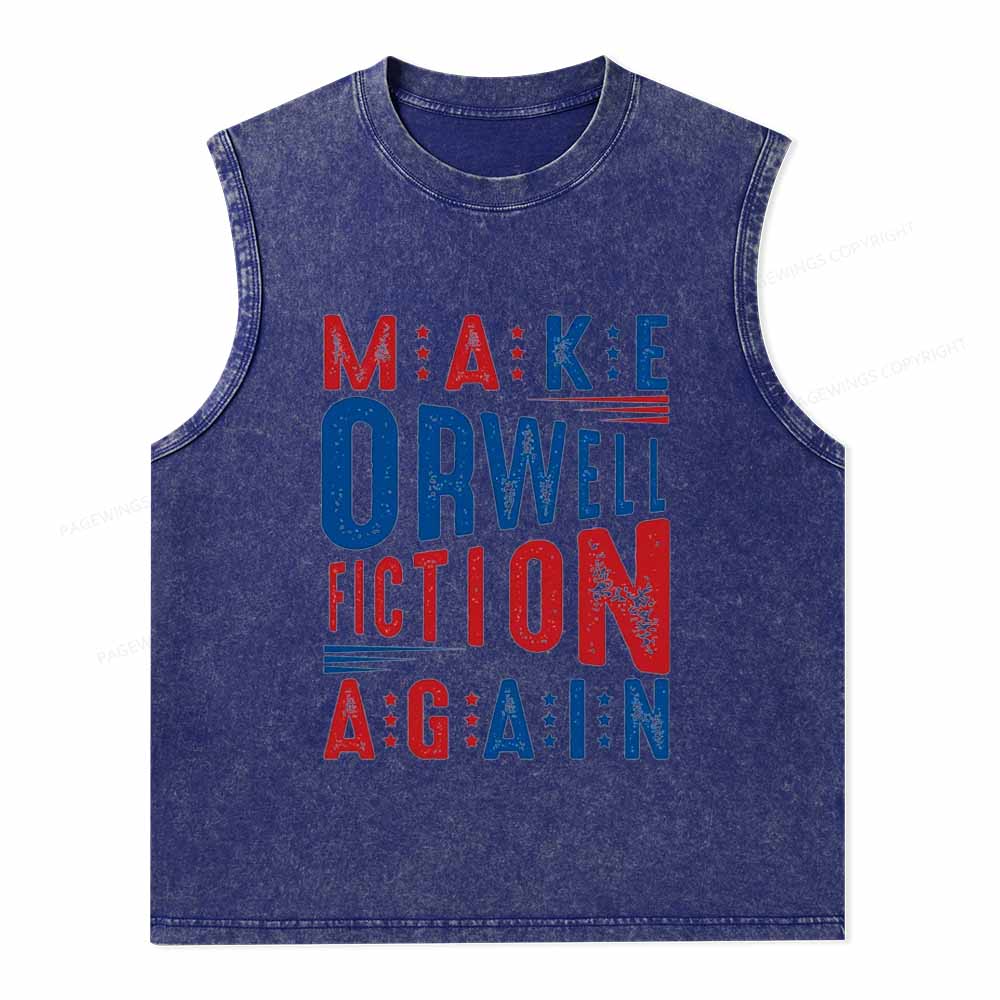 Pagewings 1984 Book Unisex Washed Tank Top
