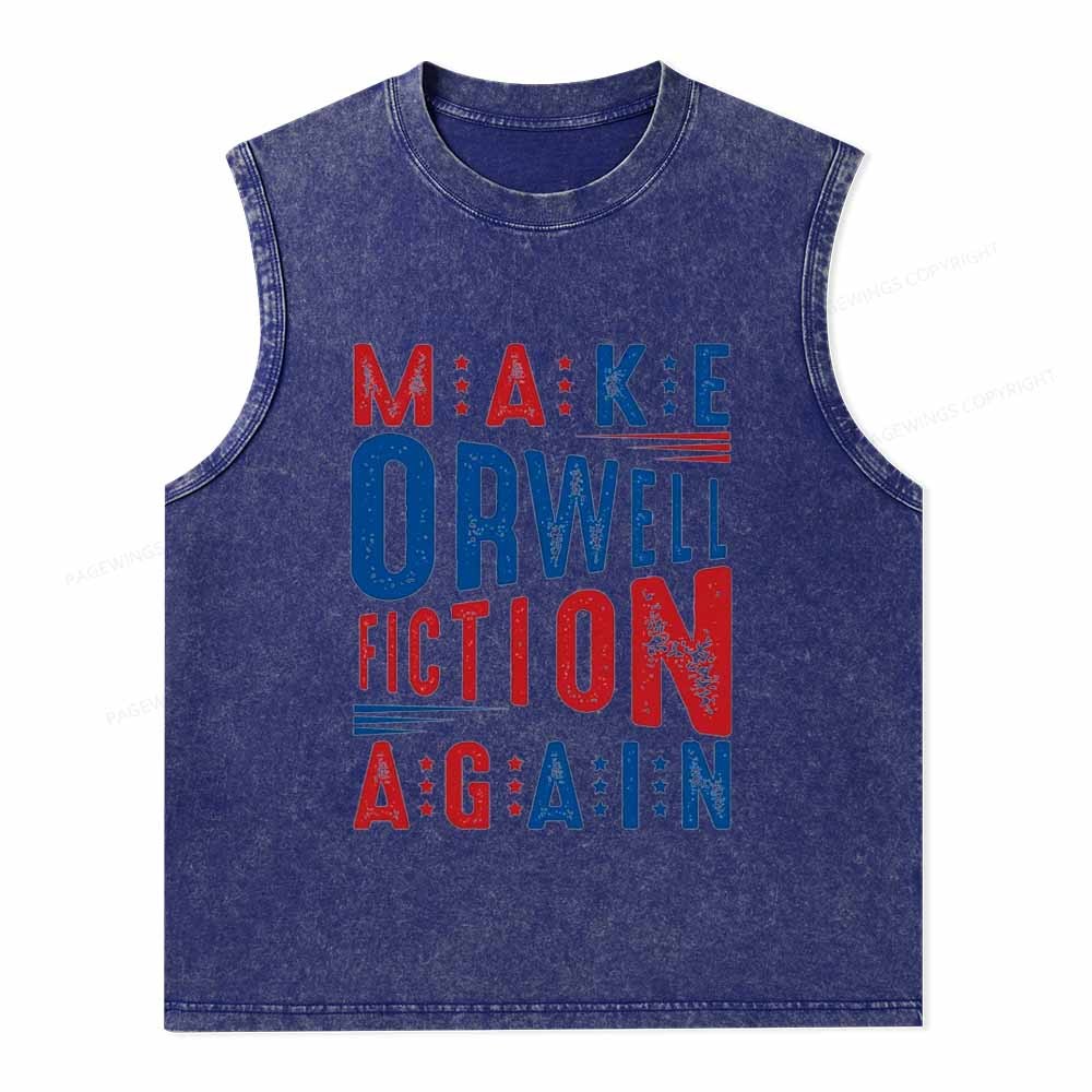 Pagewings 1984 Book Unisex Washed Tank Top