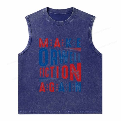 Pagewings 1984 Book Unisex Washed Tank Top