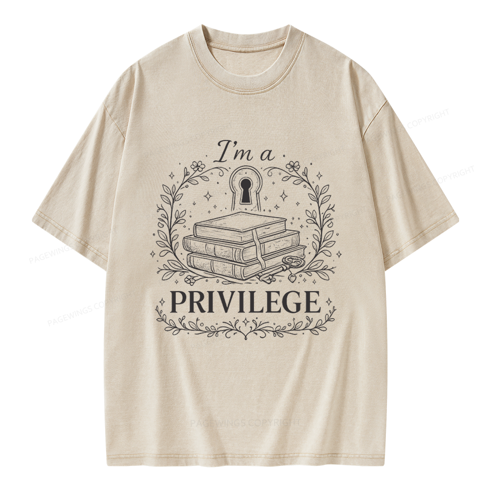 Pagewings I’m a Privilege Unisex Washed T-shirt