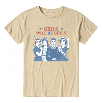 Pagewings Girls Will be Girls Unisex Heather T-Shirt