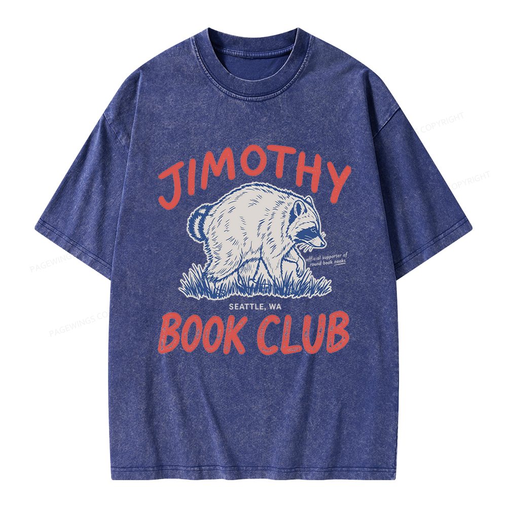 Pagewings Jimothy Book Club Unisex Washed T-shirt
