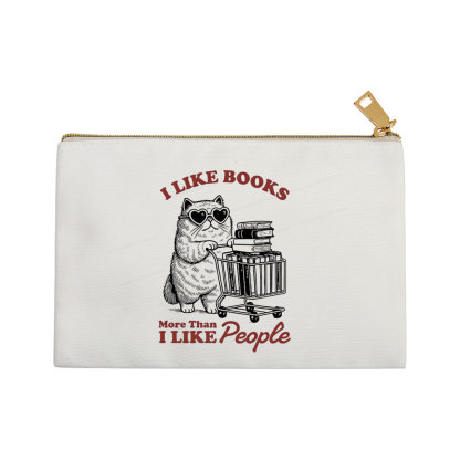 Pagewings I Like Books More Than I Like People Pouch