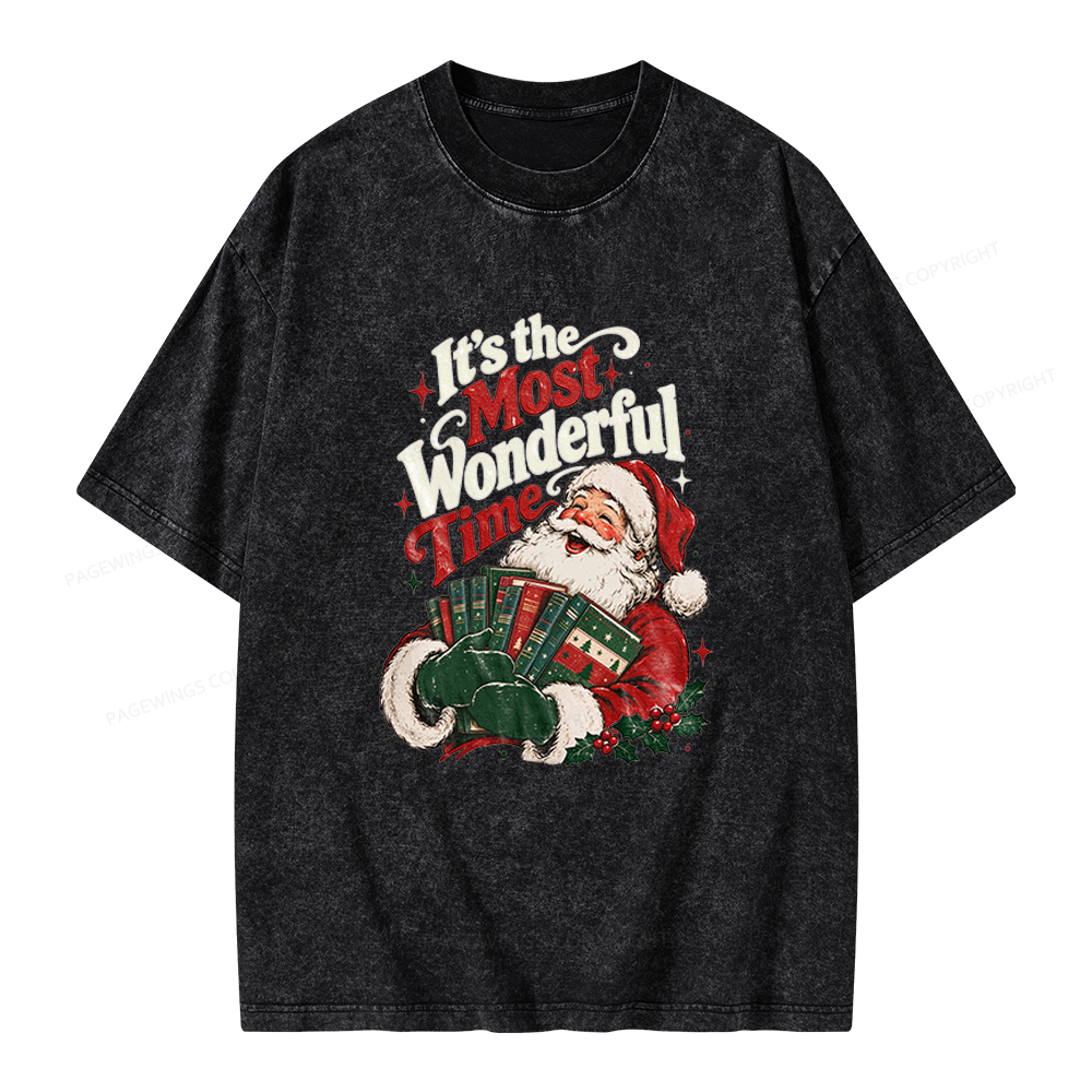 Pagewings Wonderful Time Unisex Washed T-shirt