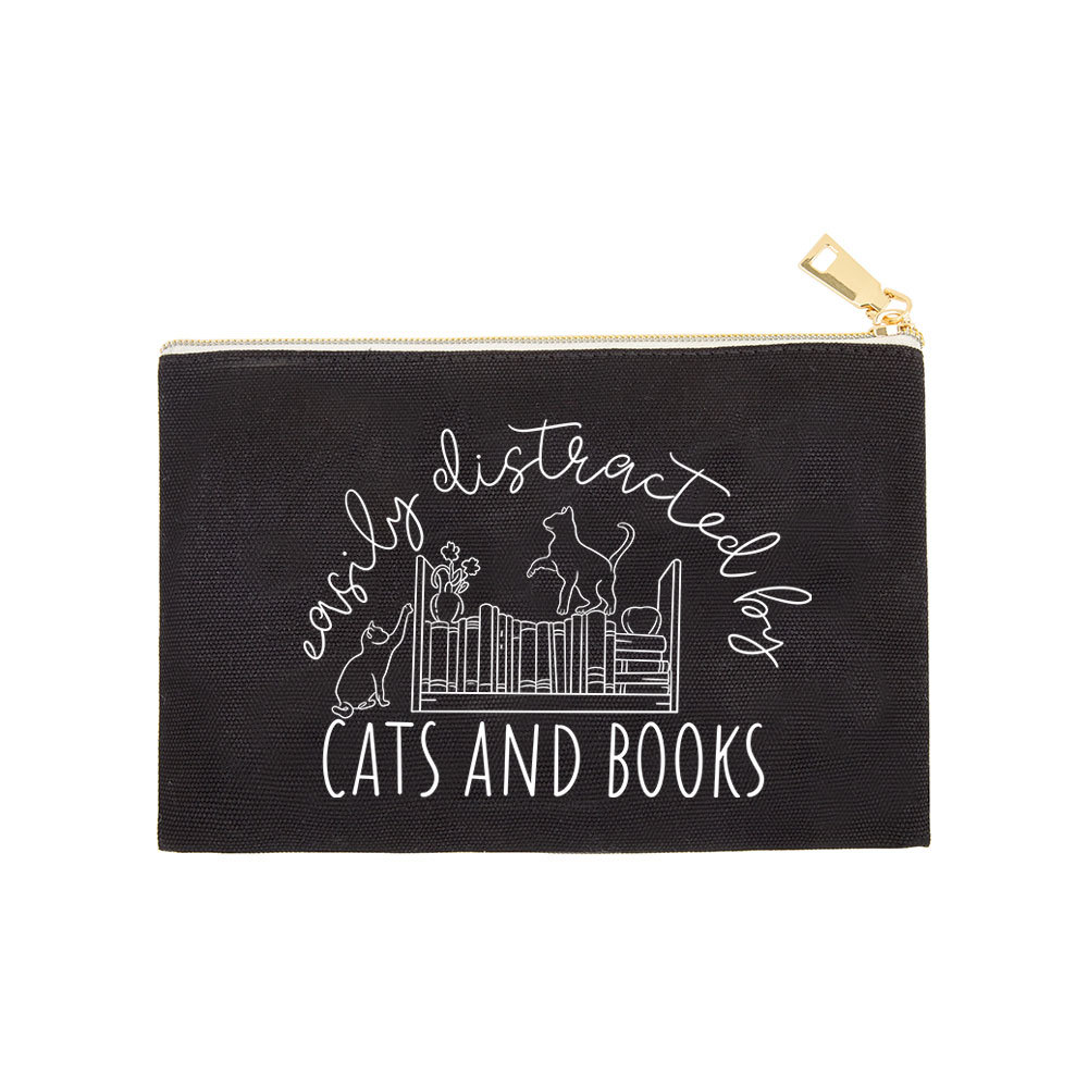 Pagewing Cute Cats And Books Pouch