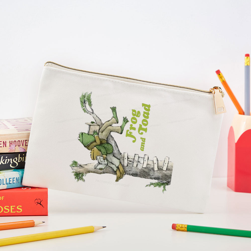 Pagewings Frog and Toad Old Book Pouch
