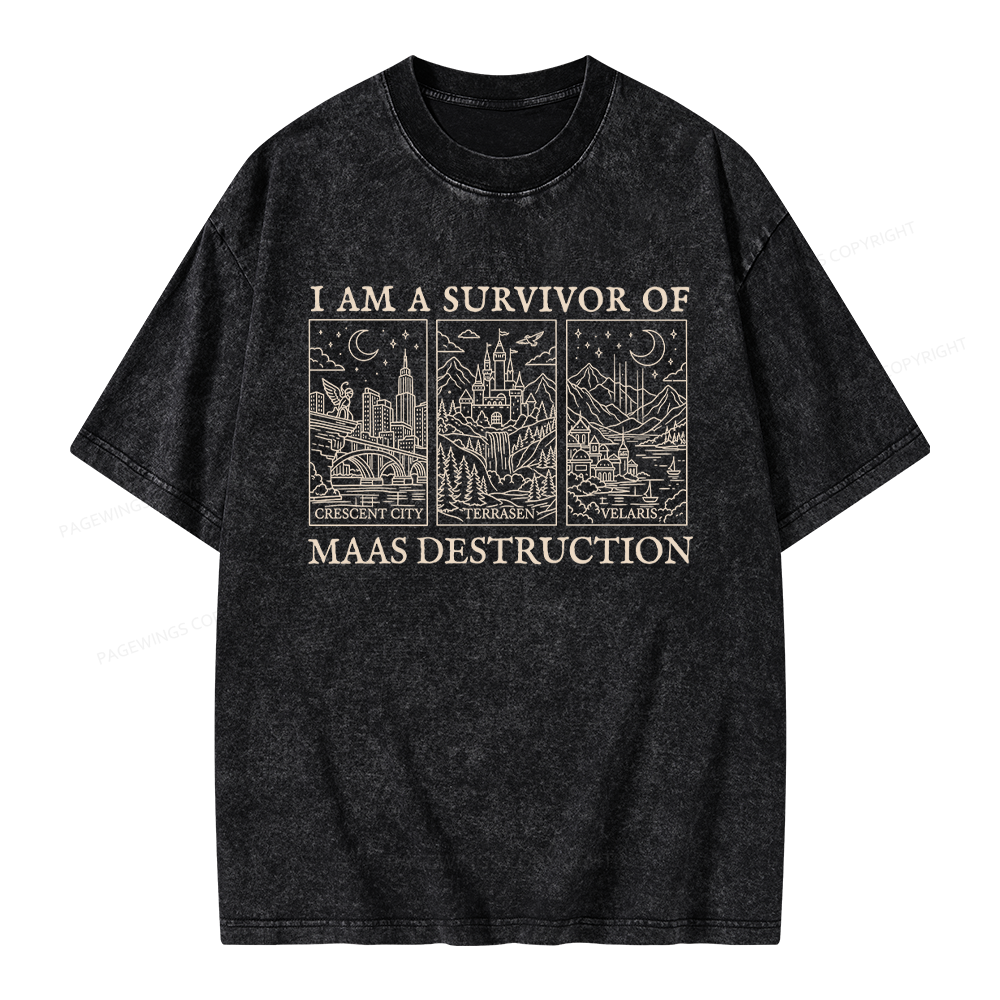 Pagewings Fantasy Bookish Unisex Washed T-shirt