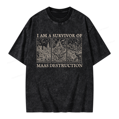 Pagewings Fantasy Bookish Unisex Washed T-shirt