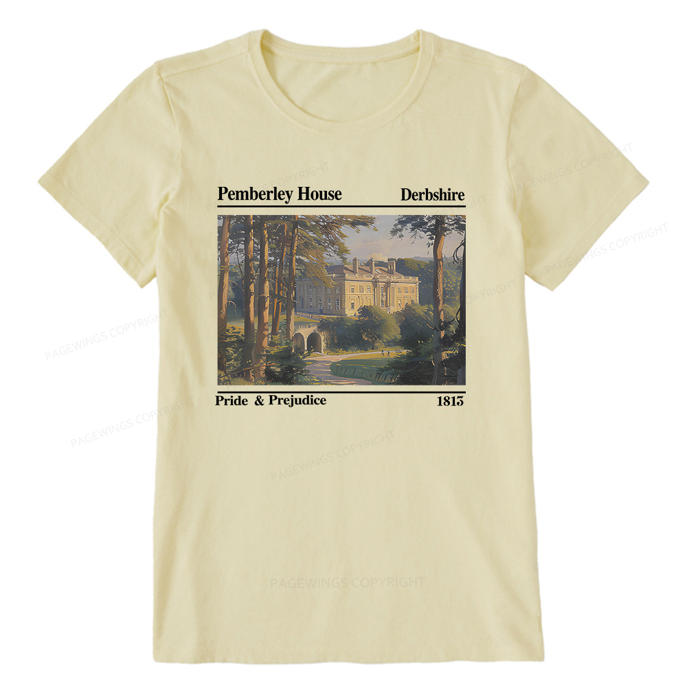Pagewings Pride and Prejudice Pemberley House Unisex Classic T-shirt