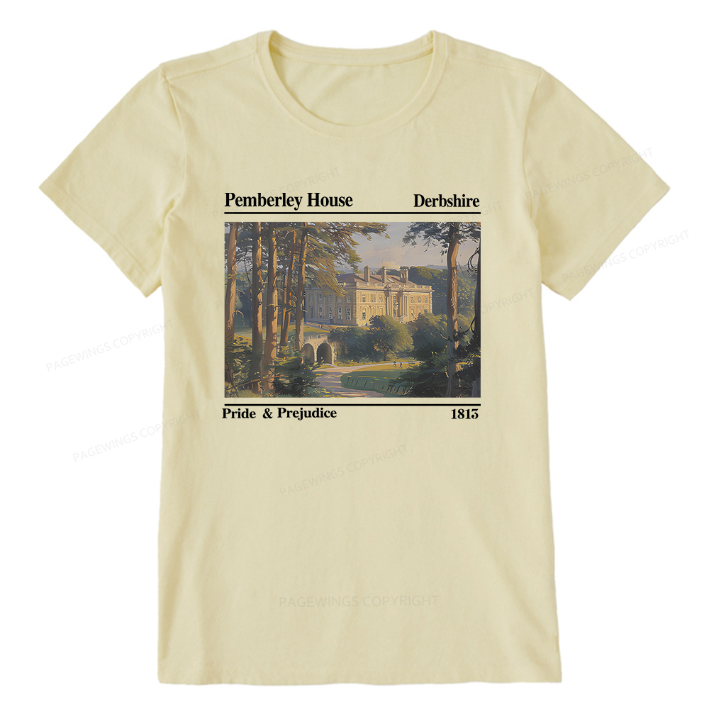 Pagewings Pride and Prejudice Pemberley House Unisex Classic T-shirt