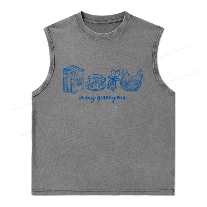 Pagewings In My Granny Era Unisex Washed Tank Top