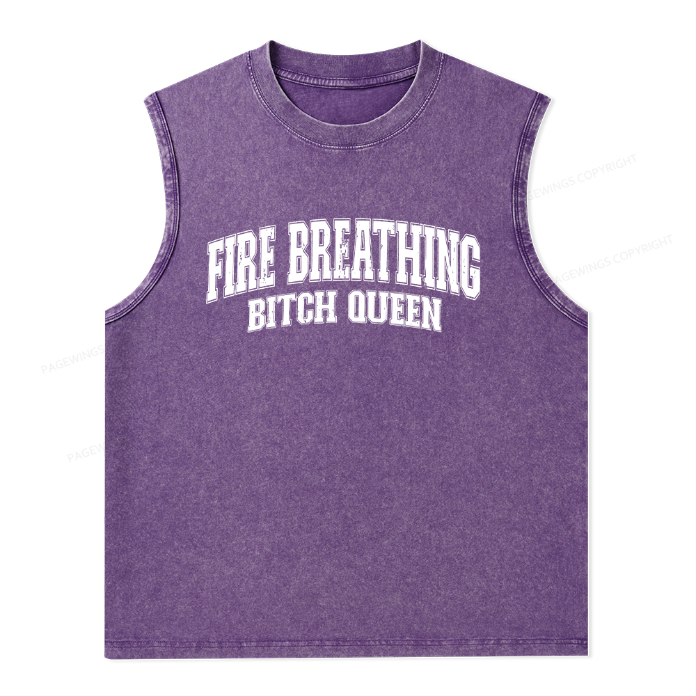 Pagewings Bookish Queen Unisex Washed Tank Top