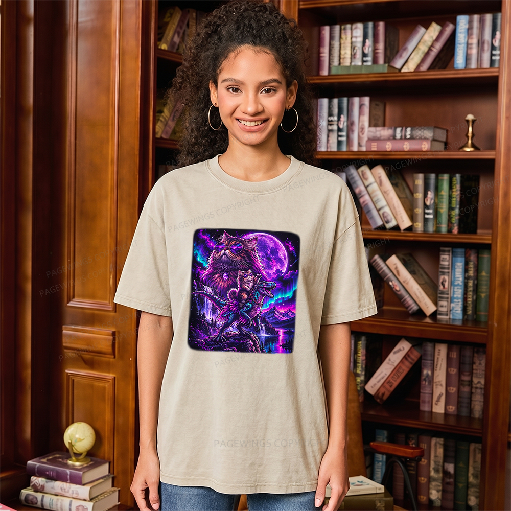 Pagewings Sci Fi Bookish Unisex Washed T-shirt