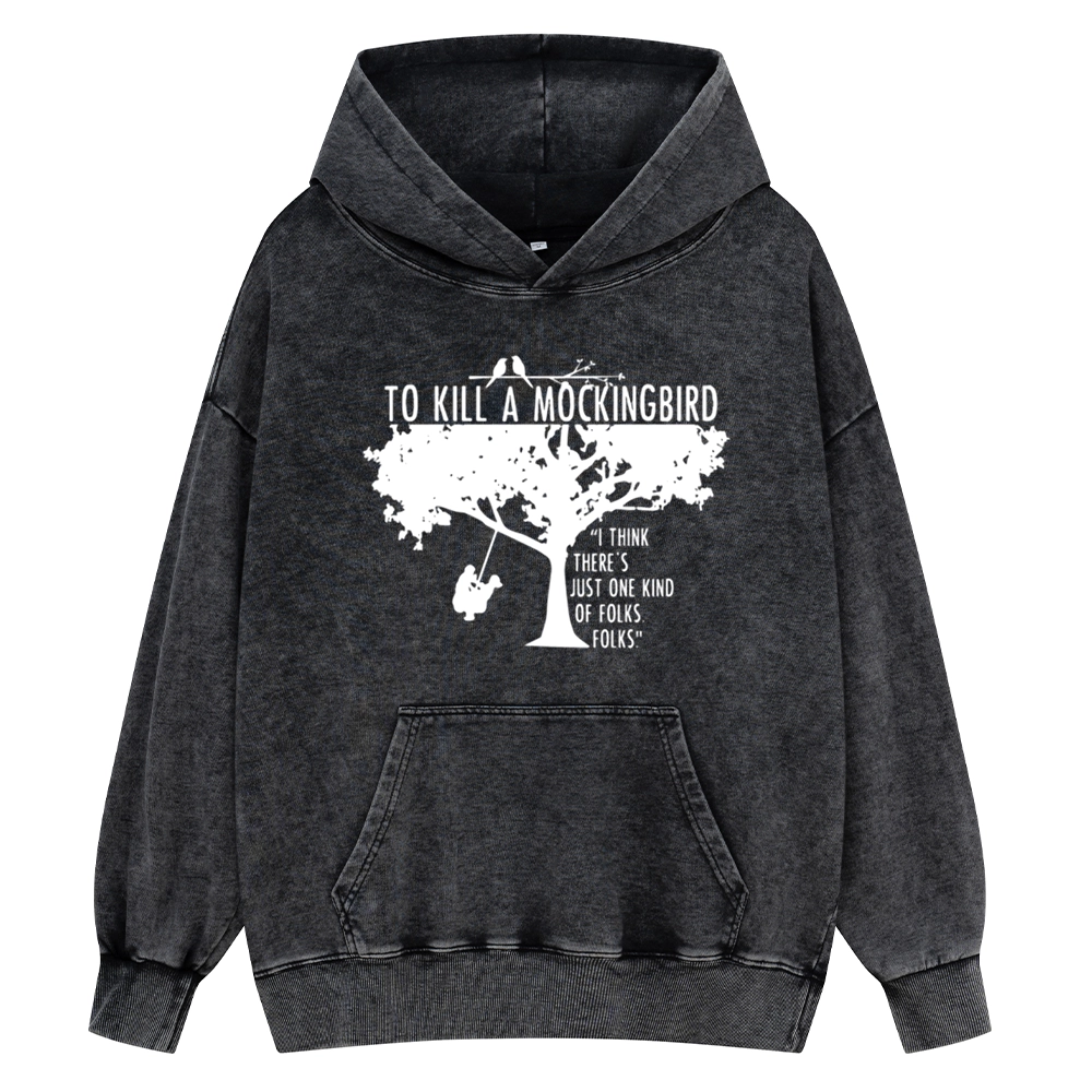 Pagewings To Kill a Mockingbird Unisex Washed Hoodie