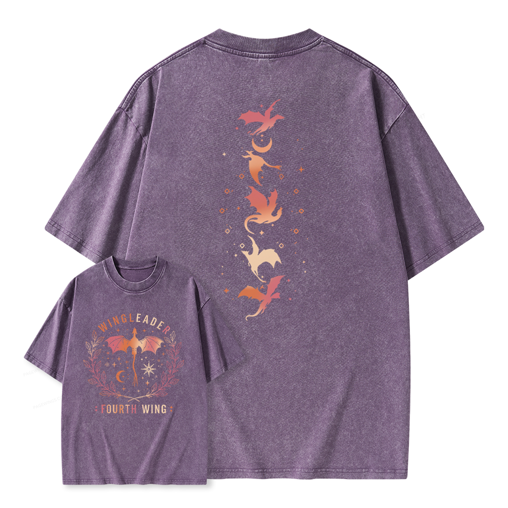 Pagewings Fantasy Bookish Unisex Washed T-shirt