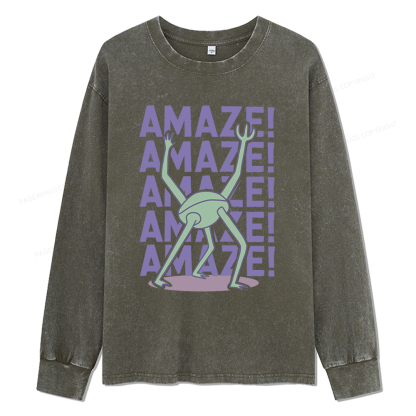 Pagewings Rocky Amaze Unisex Washed Long Sleeve T-shirt