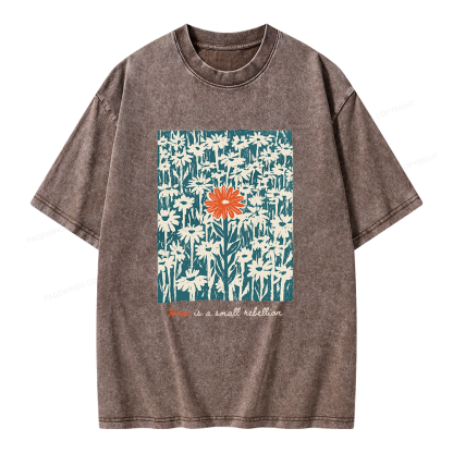 Pagewings Hope Is A Small Rebellion Unisex Washed T-shirt